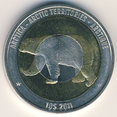 Arctic territories., 10 dollars, 2011
