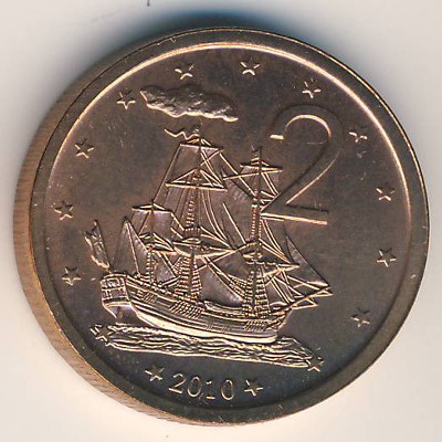 Cook Islands, 2 cents, 2010