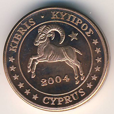 Cyprus., 2 euro cent, 2004