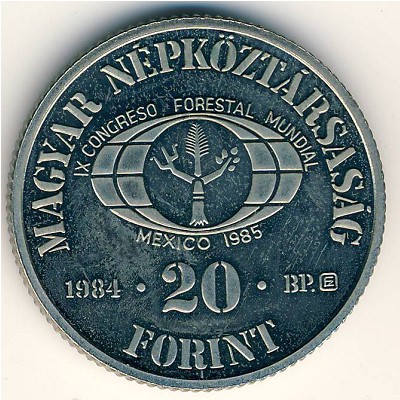Hungary, 20 forint, 1984