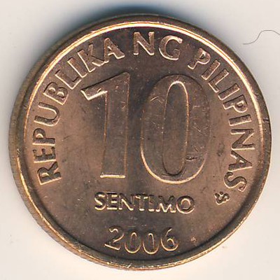 Philippines, 10 centimos, 2006–2017
