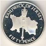 Jersey, 50 pence, 1972