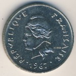 Новая Каледония, 10 франков (1967–1970 г.)