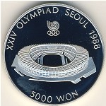 South Korea, 5000 won, 1987