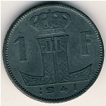 Belgium, 1 franc, 1941–1947