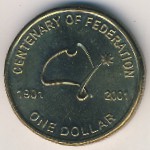 Australia, 1 dollar, 2001