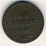 Франция, 1 сентим (1848–1851 г.)