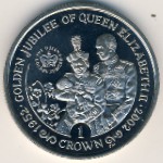 Gibraltar, 1 crown, 2002