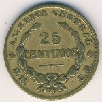 Costa Rica, 25 centimos, 1944–1946