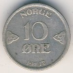 Норвегия, 10 эре (1909–1919 г.)