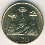 San Marino, 20 lire, 1987