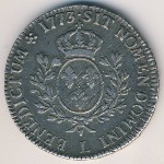 Франция, 1 экю (1771–1774 г.)