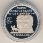 Багамские острова, 5 долларов (1992 г.)