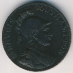 , 1/2 penny, 1791