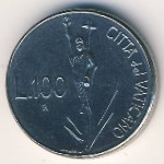 Vatican City, 100 lire, 1991