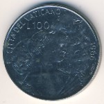 Vatican City, 100 lire, 1966