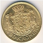 Denmark, 20 kroner, 1908–1912