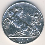 Italy, 10 lire, 1926–1934