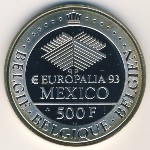 Belgium, 500 francs, 1993