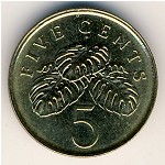 Сингапур, 5 центов (1992–2013 г.)