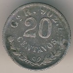 Mexico, 20 centavos, 1898–1900