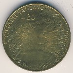 Vatican City, 20 lire, 1966