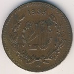 Mexico, 20 centavos, 1920–1935