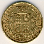 Great Britain, 1 sovereign, 1863–1874