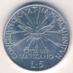 Vatican City, 5 lire, 1962