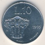 San Marino, 10 lire, 1993