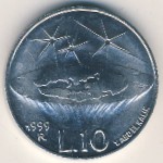 San Marino, 10 lire, 1999