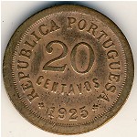 Portugal, 20 centavos, 1924–1925