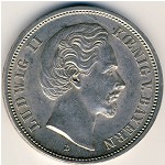 Бавария, 5 марок (1874–1876 г.)