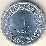 Центральная Африка, 1 франк (1974–2003 г.)