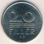 Hungary, 20 filler, 1966–1967