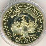 Solomon Islands, 100 dollars, 1992