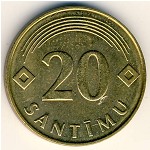 Латвия, 20 сантим (1992–2009 г.)