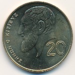 Кипр, 20 центов (1991–2004 г.)