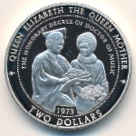 Tuvalu, 2 dollars, 1997