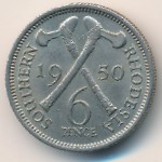 Южная Родезия, 6 пенсов (1948–1952 г.)