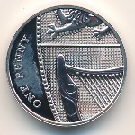 Great Britain, 1 penny, 2008–2015