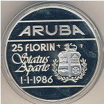 Аруба, 25 флоринов (1986 г.)