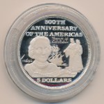 Bahamas, 5 dollars, 1991