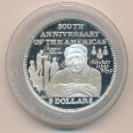 Bahamas, 5 dollars, 1992