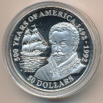 Острова Кука, 50 долларов (1989–1990 г.)