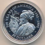 Cook Islands, 50 dollars, 1990–1991