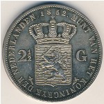 Нидерланды, 2 1/2 гульдена (1849–1874 г.)