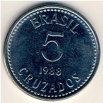 Brazil, 5 cruzados, 1986–1988