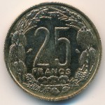 Экваториальные Африканские Штаты, 25 франков (1962 г.)