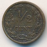 Нидерланды, 1/2 цента (1903–1906 г.)